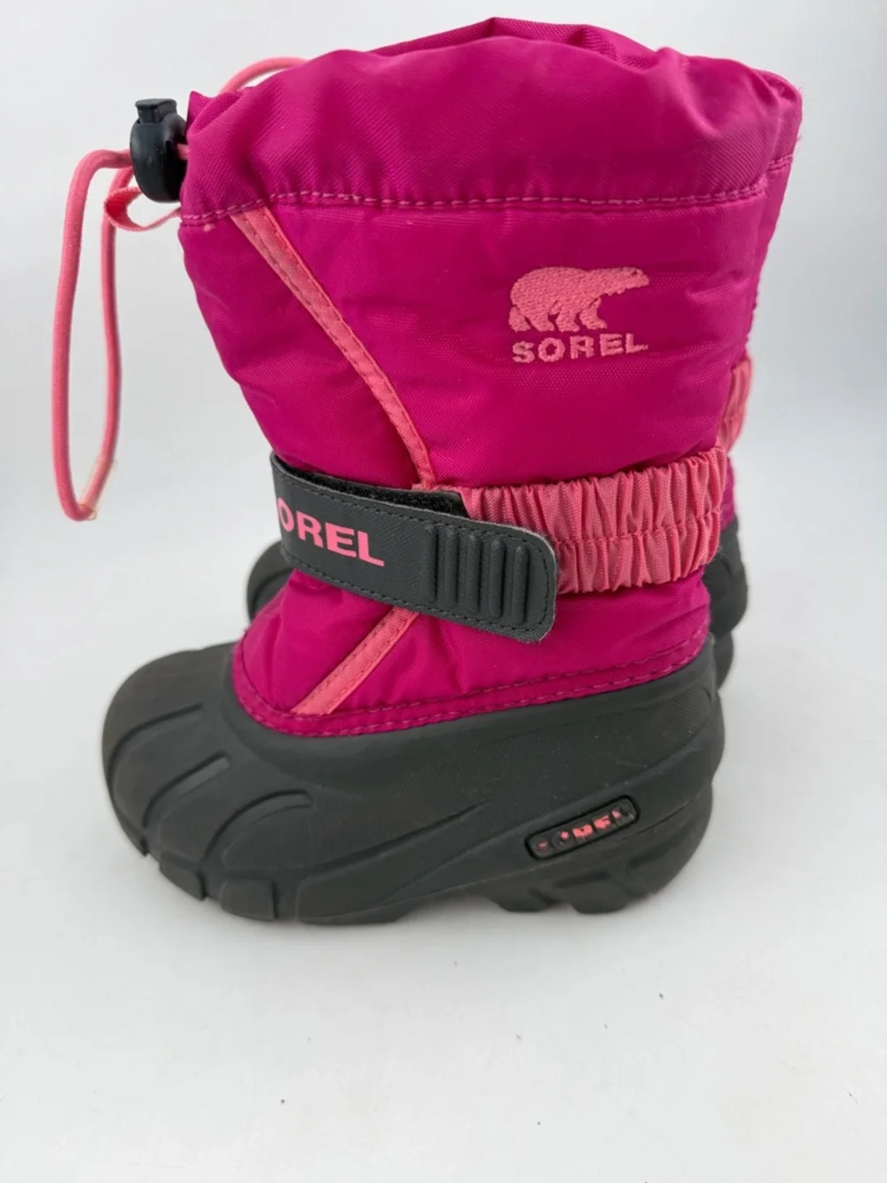Sorel Kid’s Explorer Waterproof Hook & Loop -SZ 8 C- Insulated Winter Snow Boots